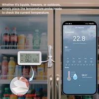 Tuya WiFi Zigbee Temperature Humidity Sensor with External Probe APP Remote Control Workwith Yandex SmartLife Alexa - Image 2