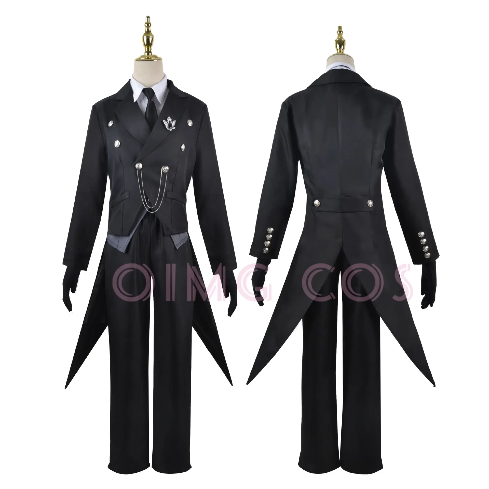 Cosplay Costume Sebastian Michaelis Black Butler Adult Carnival Uniform Wig Anime Halloween Party