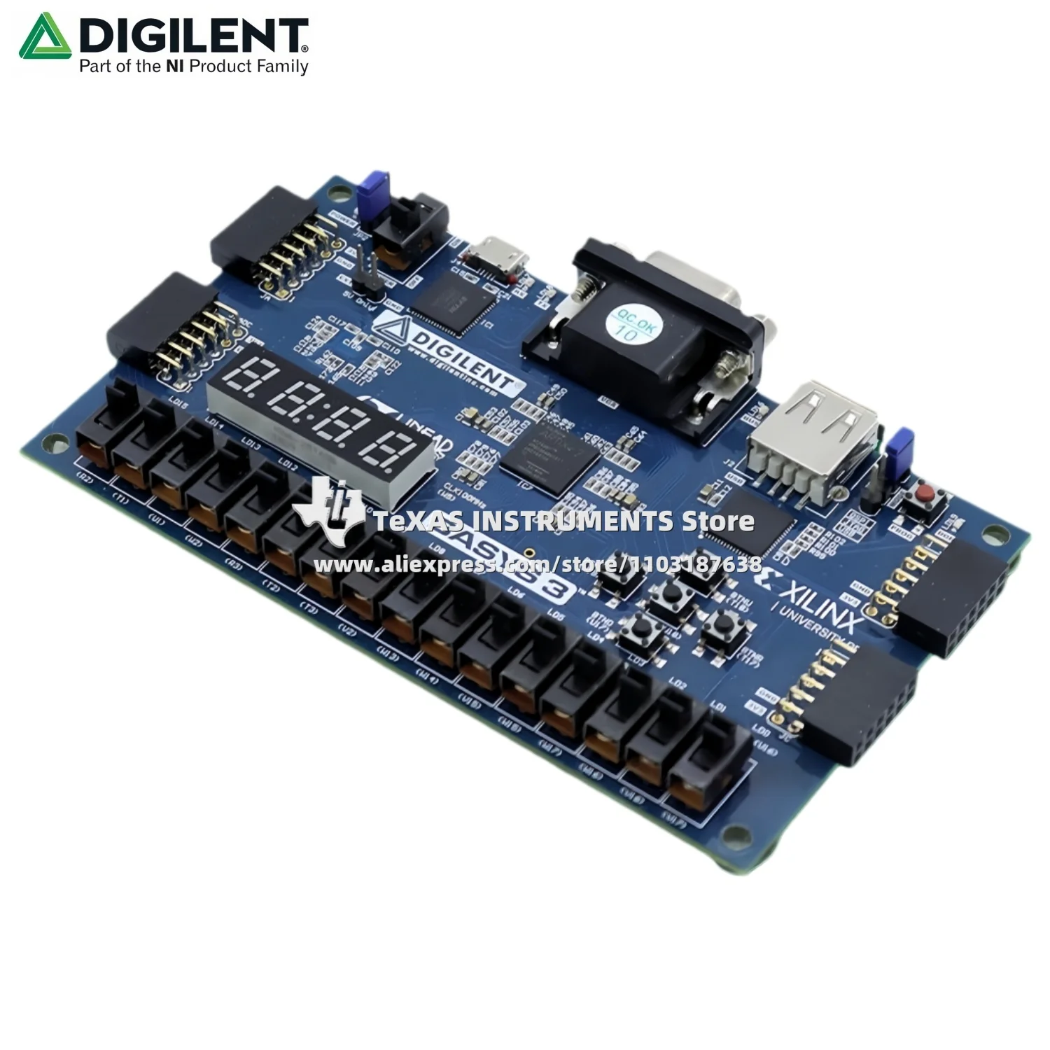 FPGAボード「BASYS3」 Xilinx Artix-7 TI Official】Basys 3 410-183 AMD Artix™ 7 FPGA Trainer Board