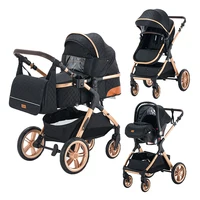 Poussette de luxe 3 en 1 pour bébé, pliable et multifonctionnelle, facile à plier, siège de sécurité Portable pour voyage, norme européenne 5