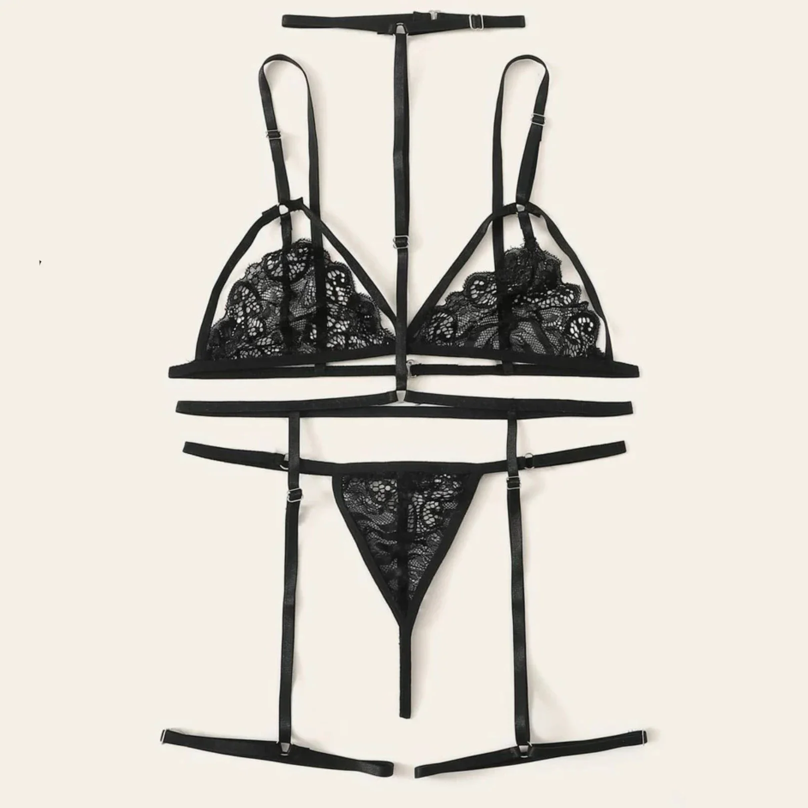 Sexy Fashion Lace Lingerie Underwear Sleepwear Steel Ring Pajamas Garter Women Intimates Underwear Bra Panties Set women lingerie