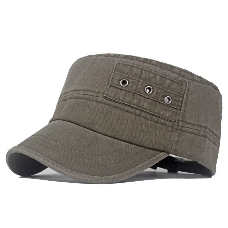 Four Seasons Cotton Solid Casquette Baseball Cap Adjustable Military Cap Snapback Hats for Men and Women 34