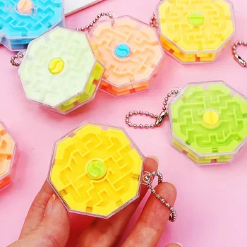 3D Palm Puzzle Walking Ball Maze Toy Labyrinth Keychain Fun Brain Game Cube Challenge Toys Balance Educational Toys For Children 1