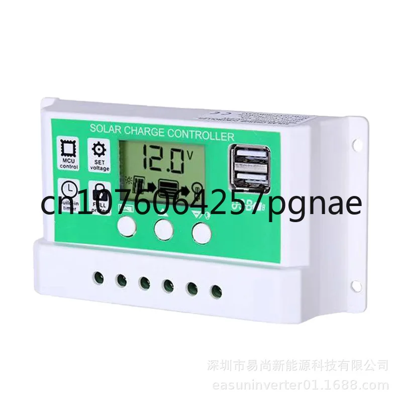 

Hot Selling PWM Solar Controller 10a20a30a12v24v Automatic Identification Lead-Acid Lithium Battery Controller