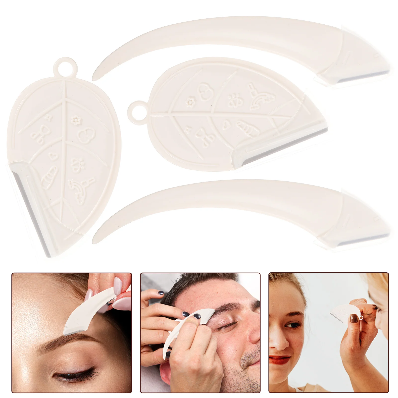 4 Pcs Portable Eyebrow Razor Facial for Women Tool Kit Comfortable Handle Face Shavers Abs Razors Rust-resistant 3