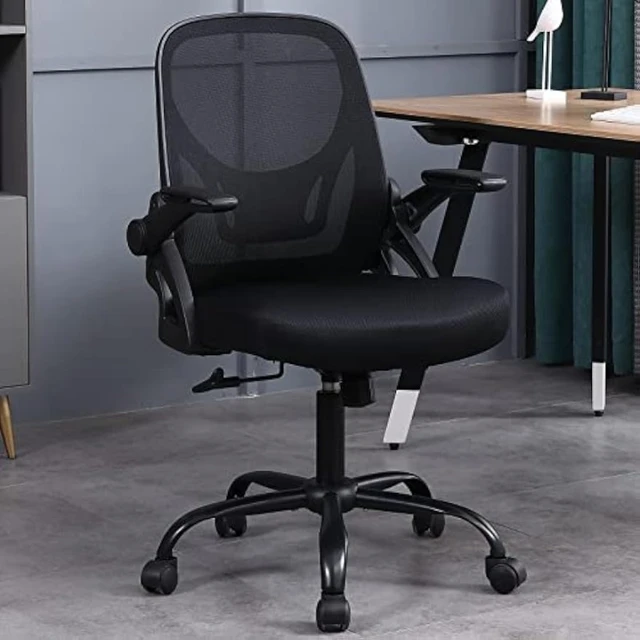 Flysky Ergonomic Office Desk Chair Breathable Mesh Swivel Computer Chair,  Lumbar Back Support Task Chair, Office Chairs with Wheels and Flip-up