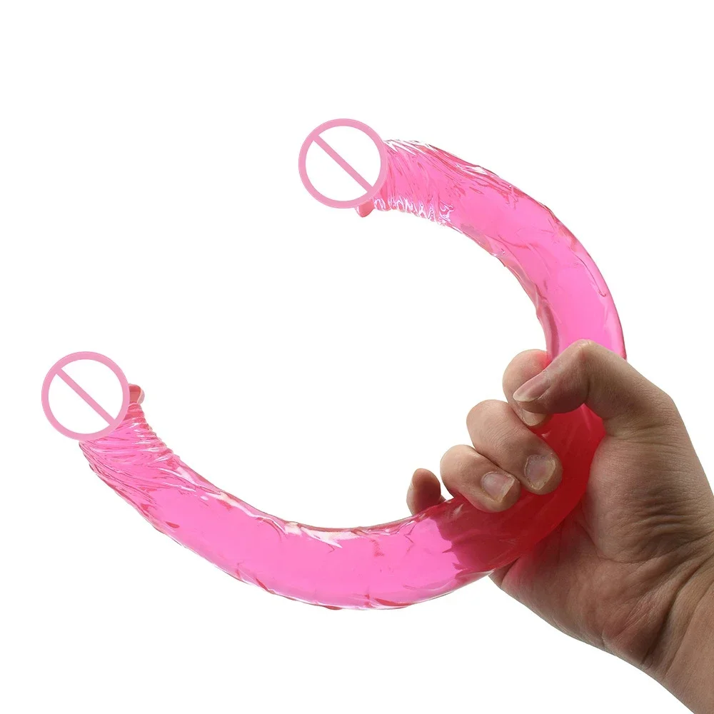 Double Ended Flexible Realistic Dildo for Women Couples Lesbian Big Jelly Material Adult Sex Toys LongDual Head PenisMasturbator