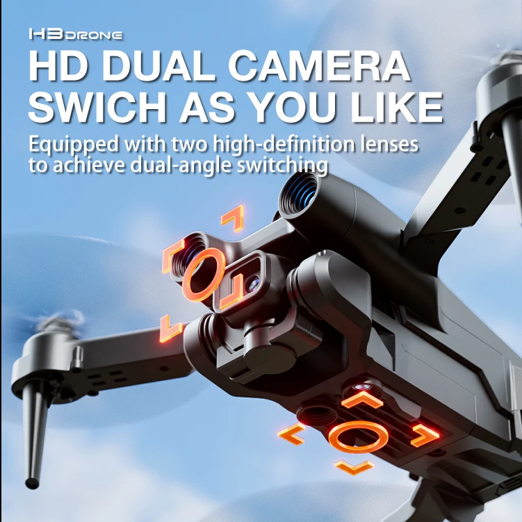 H3 360 Active Obstacle Avoidance Drone Optical Flow Hovering Dual HD Camera Adjustable Lens RC Drone Quadcopter Altitude Hold