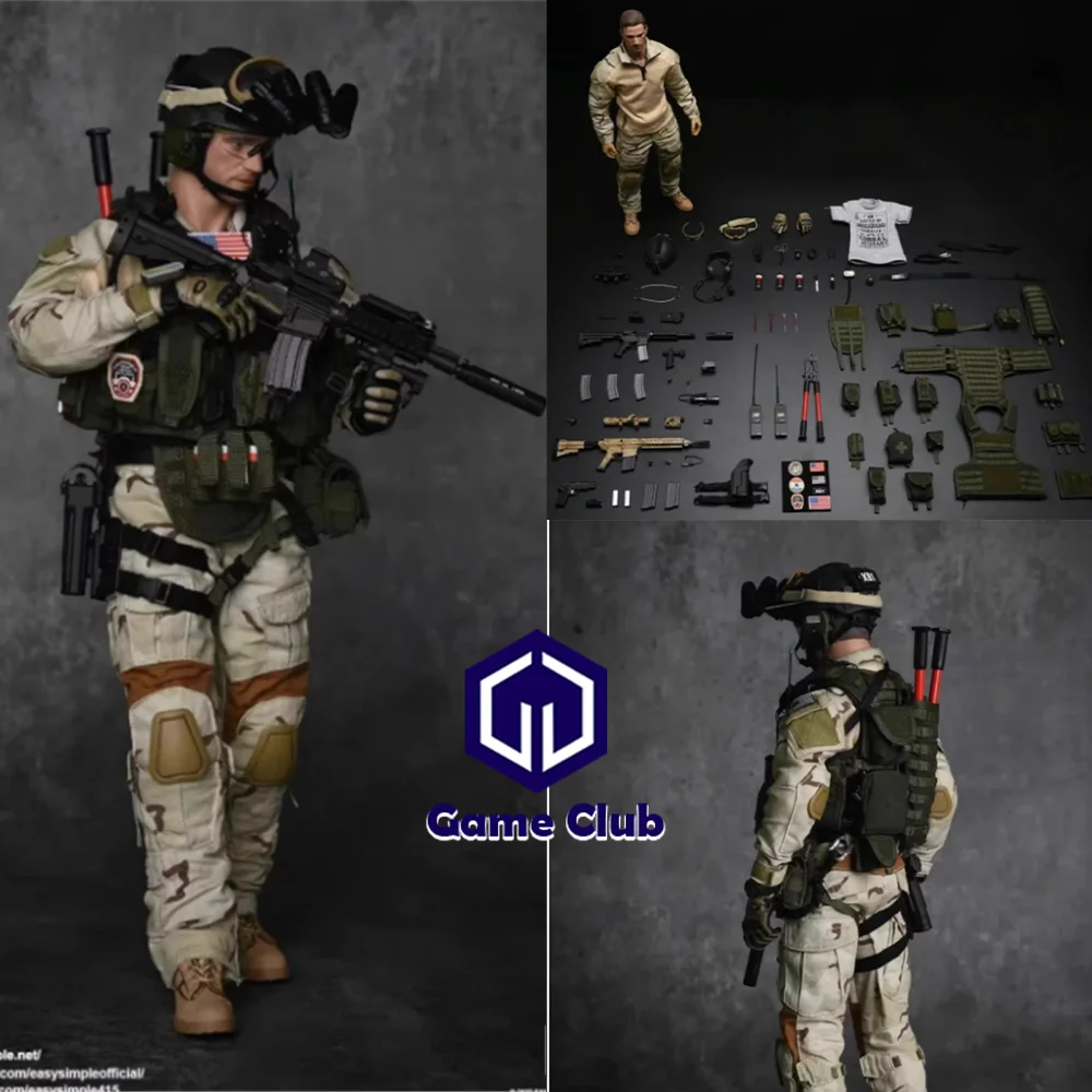 주식 EASY & SIMPLE ES 1/6 델타 포스 26057 US 전투복 머신 건너, 남성 병사 풀 세트 액션 피규어 모델 인형