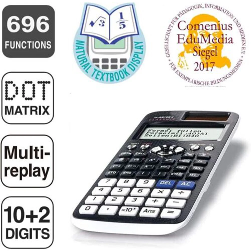 991es Multifunctional Calculator Student Math Vector Test 696 Functions For High School University Solar Scientific Calculator scientific calculator