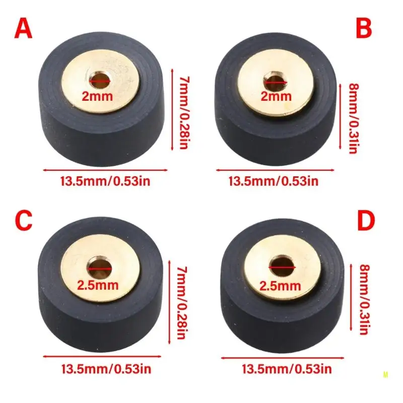 Pinch Roller Tape Player Bearing Pressure Belt Wheel for Cassette Tape Recorders F19E