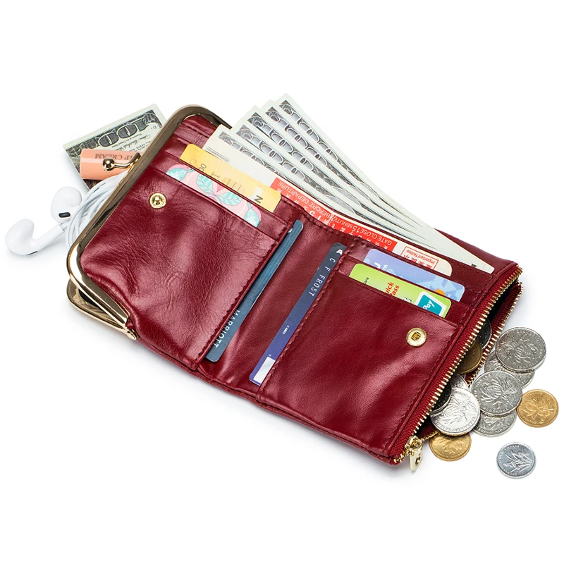 Wallet Women Luxury Brand Mini, kiss-lock purse