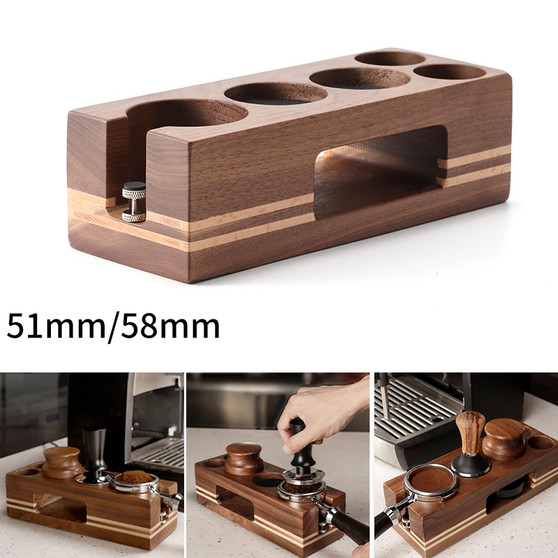 CoffeeTamperHolder51mm58mmWoodCoffeeTamperStandEspresso