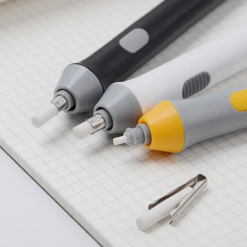 Electric Erasers Less Rubber Crumb Thick/Thin Rubber can be Changed Simple Safe and Efficient School Supplies Korean Stationery - 3
