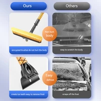 Snow clearing/ice scraping dual-purpose snow shovel Portable household/vehicle multi-functional snow removal set hand tool 2