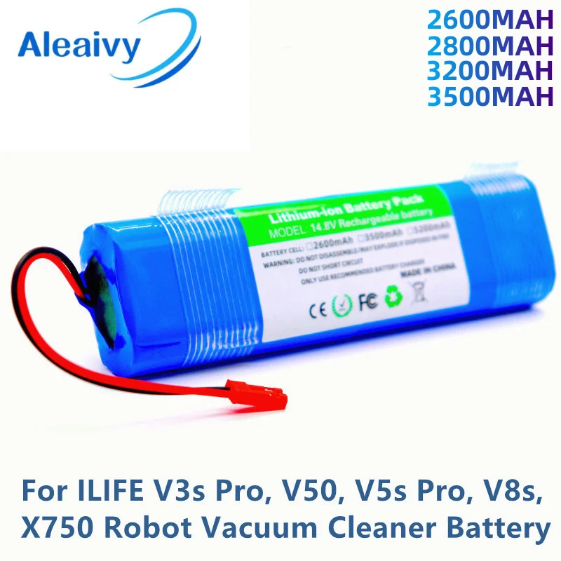 

14.8V 2600mAh Rechargeable Battery for ILIFE Battery V3s Pro, V50, V5s Pro, V8s, X750, For ZACO V3, V40, V5s Pro, V5x