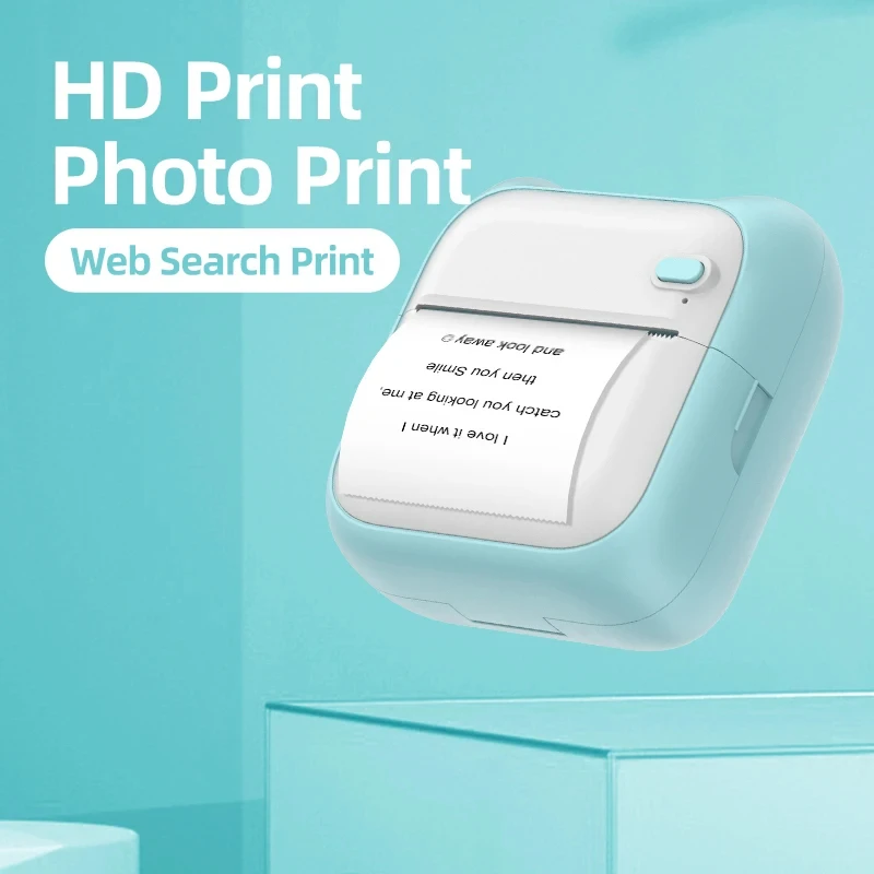 Portable MINI Wirelessly Bluetooth Printer Student Pocket Inkless Photo Label Memo Wrong Question Thermal Printer child Gift 4
