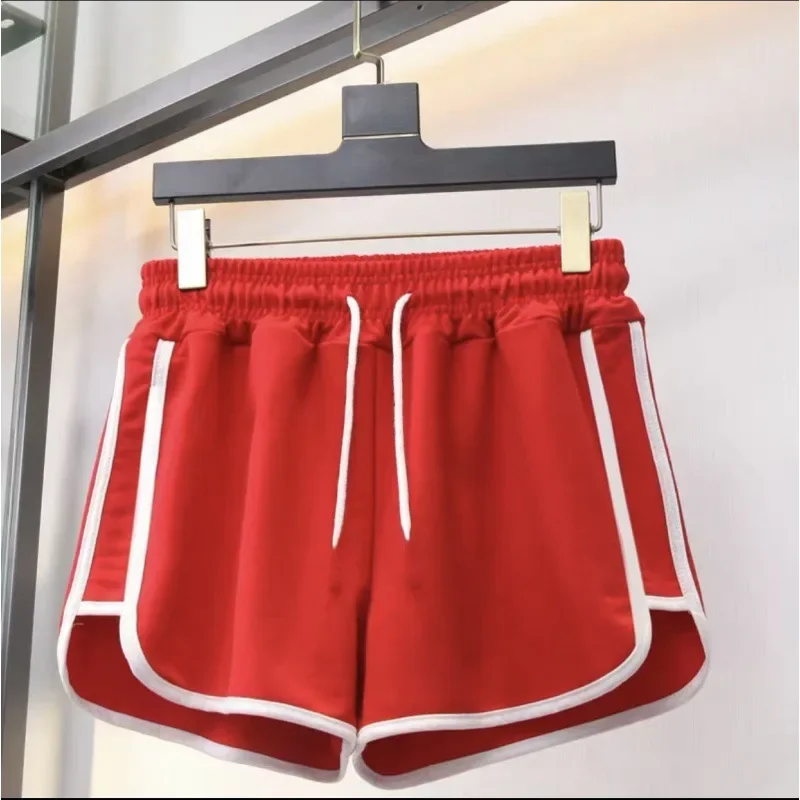 Shorts de sport décontractés pour femmes 2026, coupe ajustée, taille haute, style A-line, pour yoga et course, shorts droits amples pour l'été