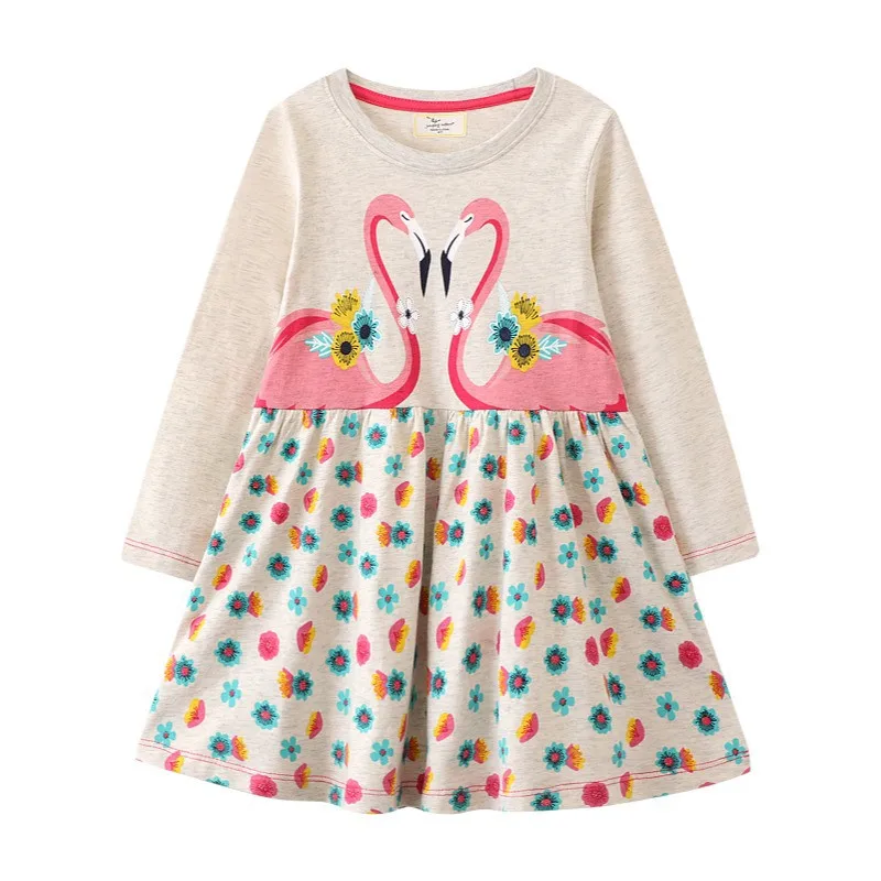 Girls Dress Princess Dresses Dinosaurs Applique Birthday Costume