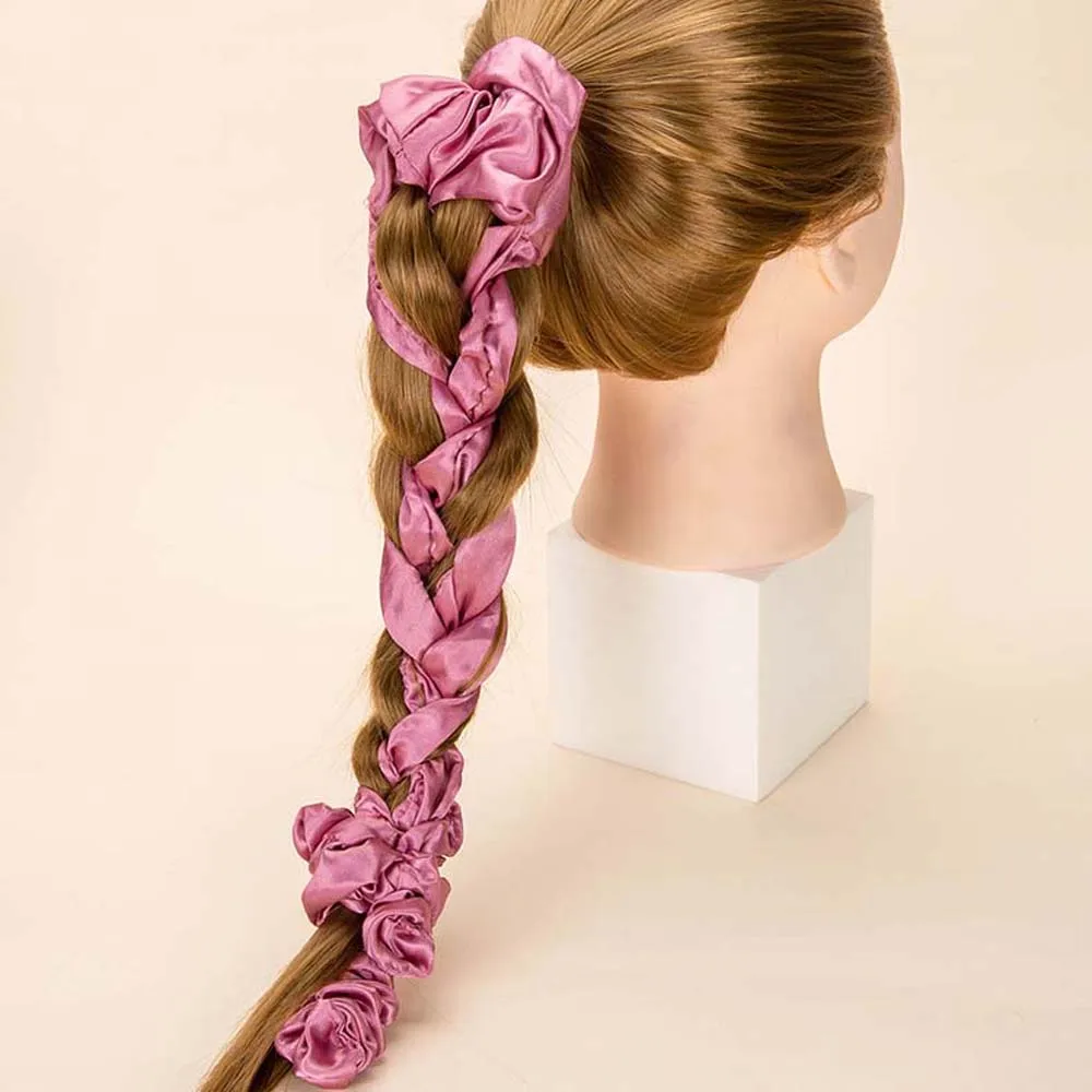 Description Picture 6 of itemLong Medium Hair Headband Heatless Curling Rod Headband No Heat Curls Silk Ribbon Hair Accessories Heatless Hair Curler