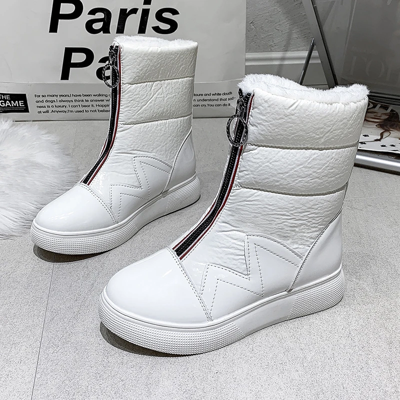 Women Snow Boots Platform Winter Boots Thick Plush Waterproof Slip Winter Shoes High Girls Warm Fur 2023 Female Shoes for Women