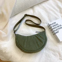 Solid Color Corduroy Women's Hobos Shoulder Bag Retro Casual Female Crossbody Bags Ladies Daily Travel Handbags Messenger Bag - Image 5