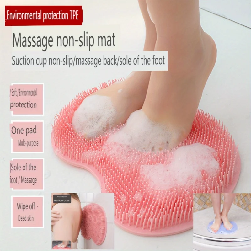 Exfoliating Foot Brush and Back Scrubber Anti-Slip Suction Cup - Deep...