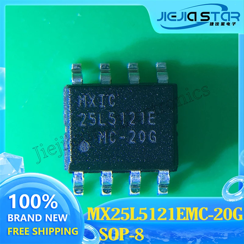 

MX25L5121EMC-20G Part Mark 25L5121E 100% Brand New and Original 512Kbits 64K Memory Chip IC Electronics