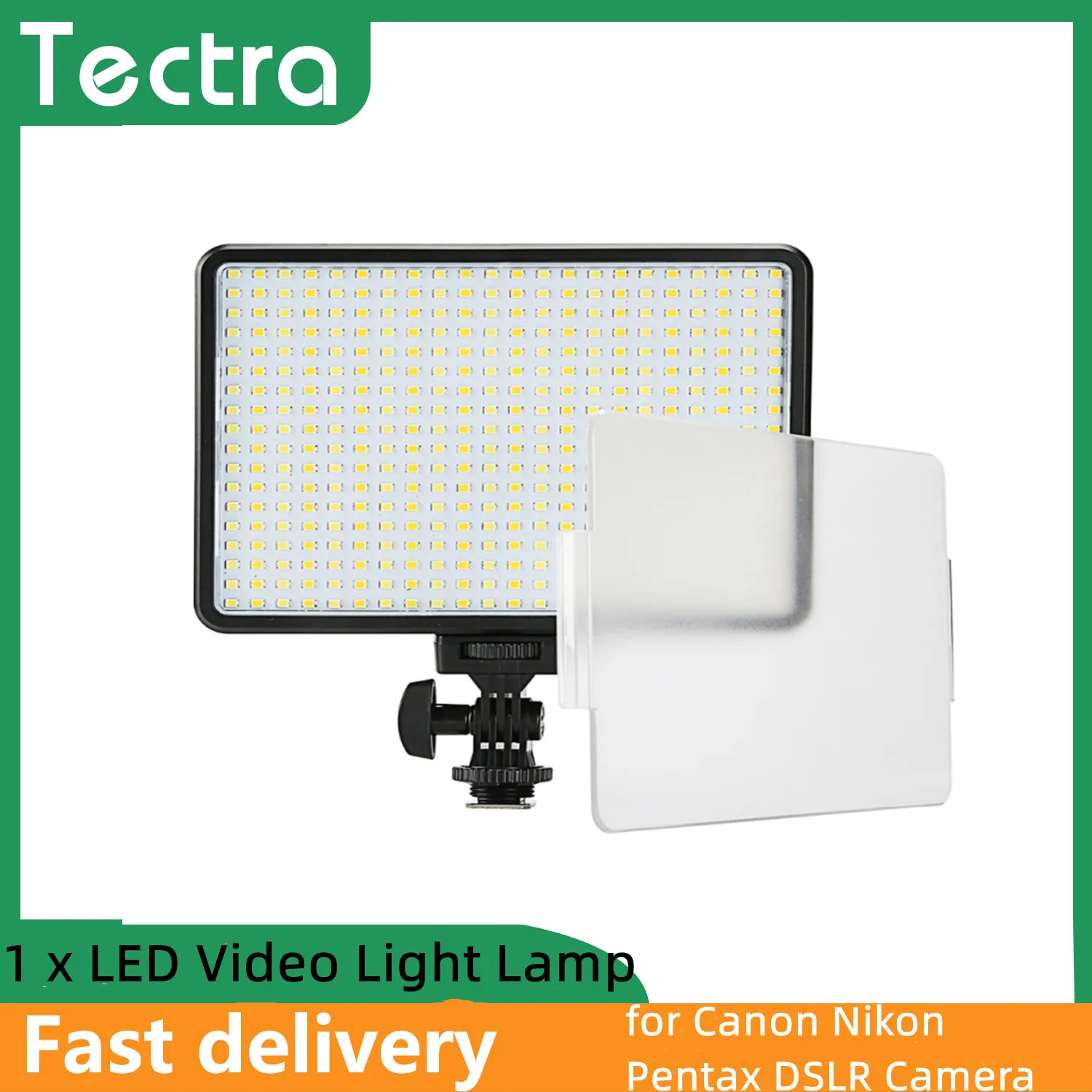 

1Pcs 30W 5600K/3200K On-Camera 396 Bulbs LED Video Light Lamp Dimmable Photographic Lighting for Canon Nikon Pentax DSLR Camera