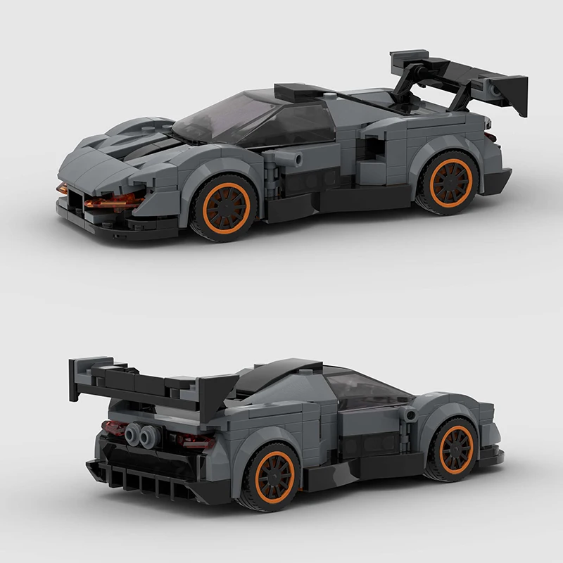 뜨거운 MOC 765lt 도시 속도 레이싱 카 스포츠 빌딩 블록 벽돌 기술 Supercar 레이서 차량 키트 장난감 선물