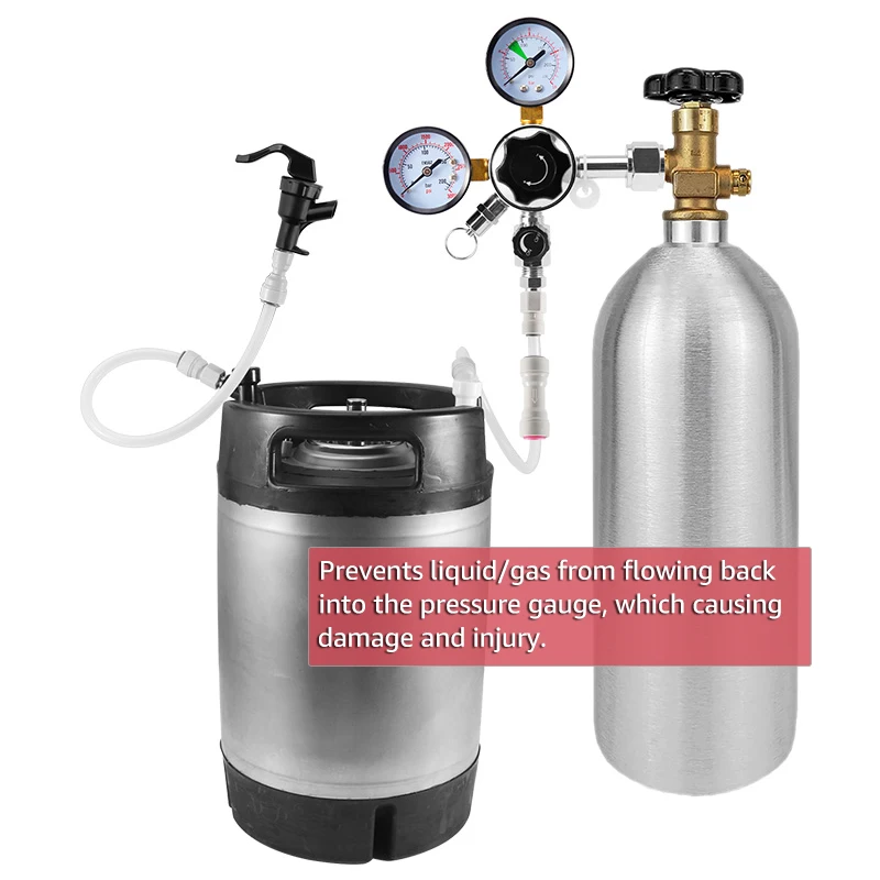 Push Fit Straight Check Valve One-way Valve 3/8 inch Quick Release Connect Fittings Tubing Inline Valve for Homebrew