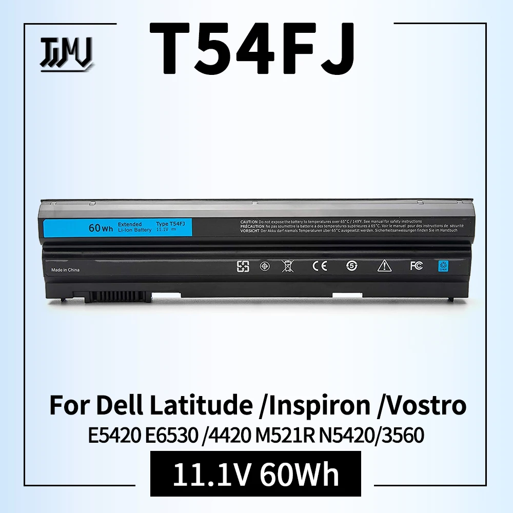 

T54FJ 60WH M5Y0X 8858X E6420 E5420 Laptop Battery for Dell Latitude E5530 E6520 E6530 Inspiron 4420 5425 7520 M421R N4720 N5420