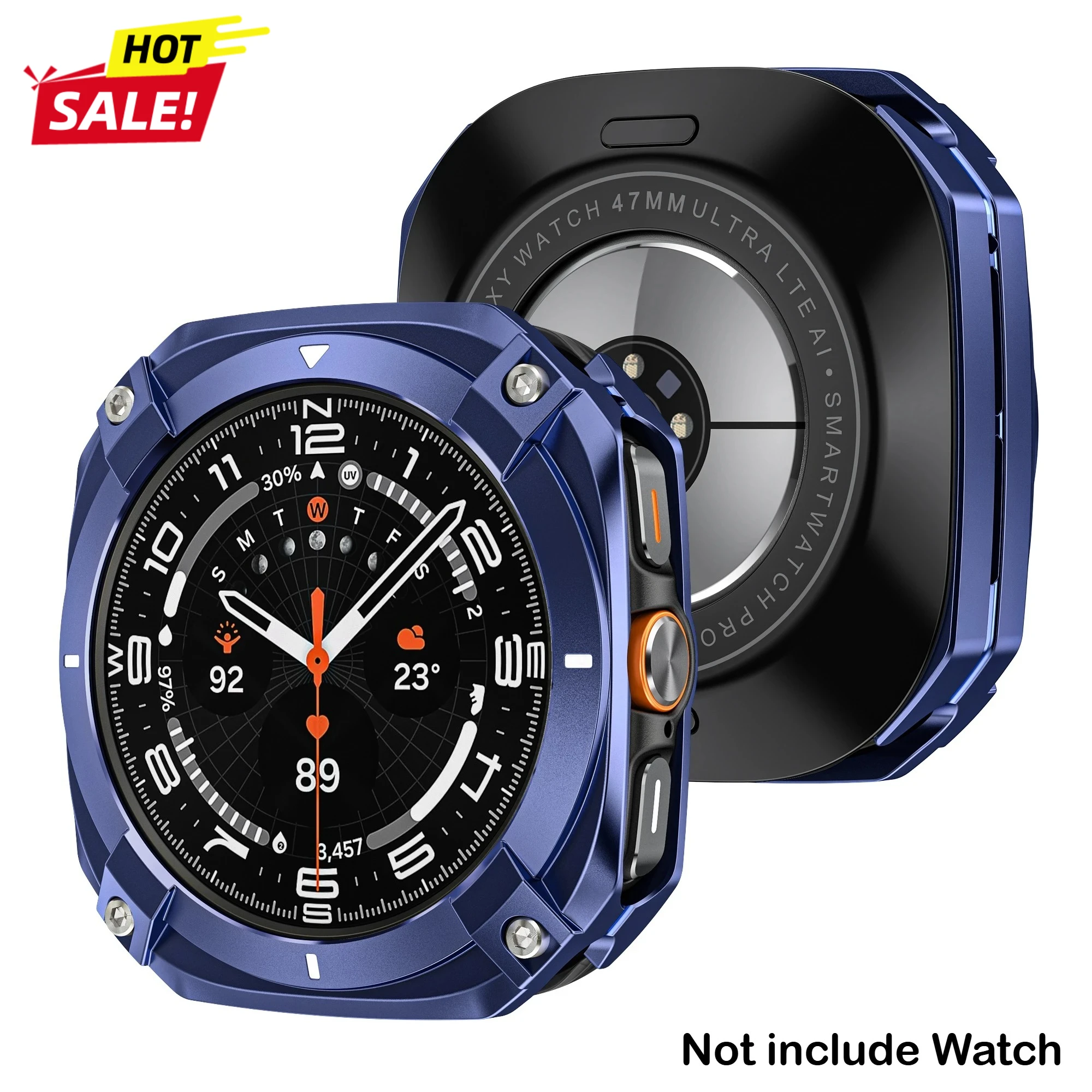 Premium Aluminium Alloy Metal Bumper Protective Watch Case Cover