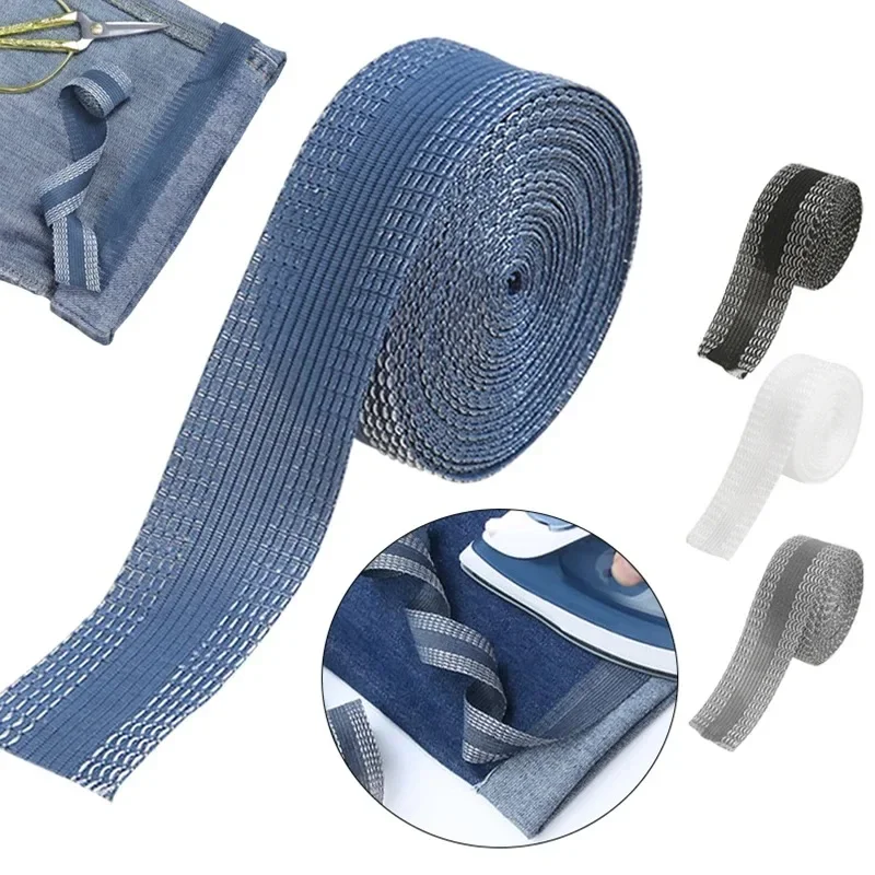 10M/Roll Ironing And Pressing Pants Footings Jeans Clothing Shortening Curtain DIY Sewing Pants Mouth Patch Decor Clothing Acces