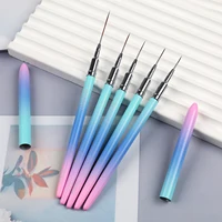 Nail Art Liner Brushes, 5Pcs Painting Nail Art Brush Set Nail Dotting Drawing Tool for Long Lines, Thin Details, Fine Drawing 1