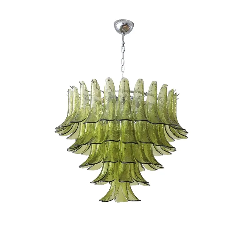 Trendy French Series Glass Art Dimmable LED Chandelier Hanging Lamp Suspension Luminaire for Living Room led chandelier ceiling chandelier led pendant light