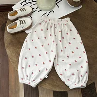Pantalons pour bébés filles, pantalons entièrement imprimés en velours côtelé, vêtements d'automne pour enfants, Style coréen 6