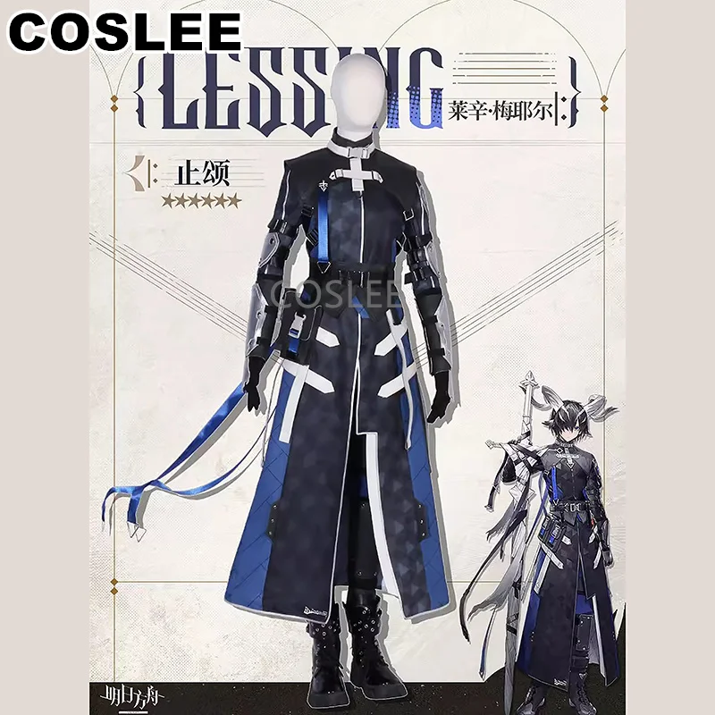 

COSLEE Arknights Lessing Cosplay Costume Game Suit Fashion Handsome Uniform Role Play Halloween Carnival Party Outfit Men New