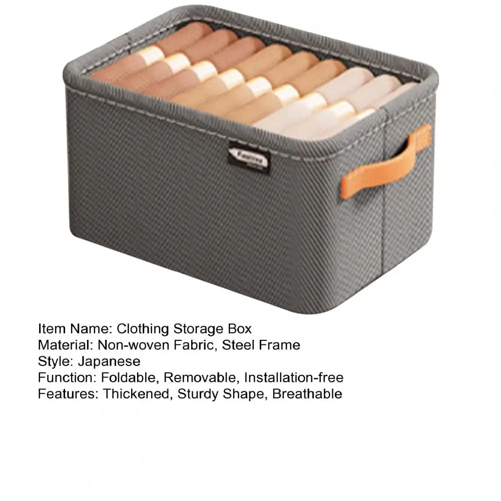 35/42/48cm Non-Woven Closet Organizer Wardrobe Clothes Sweater Storage Basket Sweatshirt Jeans Fabric Storage Box Home Supplies