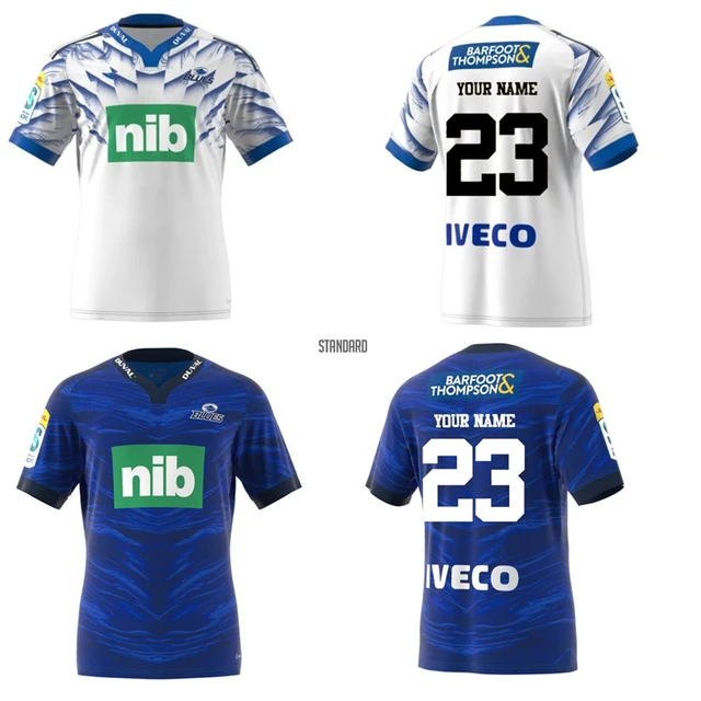 Blues Super Rugby Away Jersey 2023 by Adidas | Medium | White/Blue