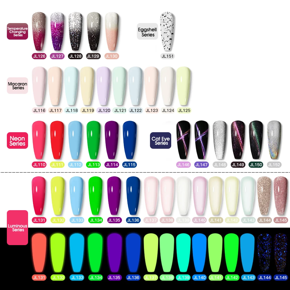 ROSALIND 7ML Gel Nail Polish Glitter Macaron 152 Colors UV Nail Enamel Semi-Permanent Varnish Base Top Primer All For Nail Art