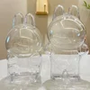 Protective Acrylic Case Transparent Portable Cable Organizer Box  Storage Case  Plush Dolls Display Bag for labubu V1 V2 outfit 1