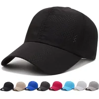 Wholesale Men Women Summer Baseball Cap Quick Drying Hats Unisex Breathable Sport Pure Color Snapback Hat Bone Baseball Hat 1