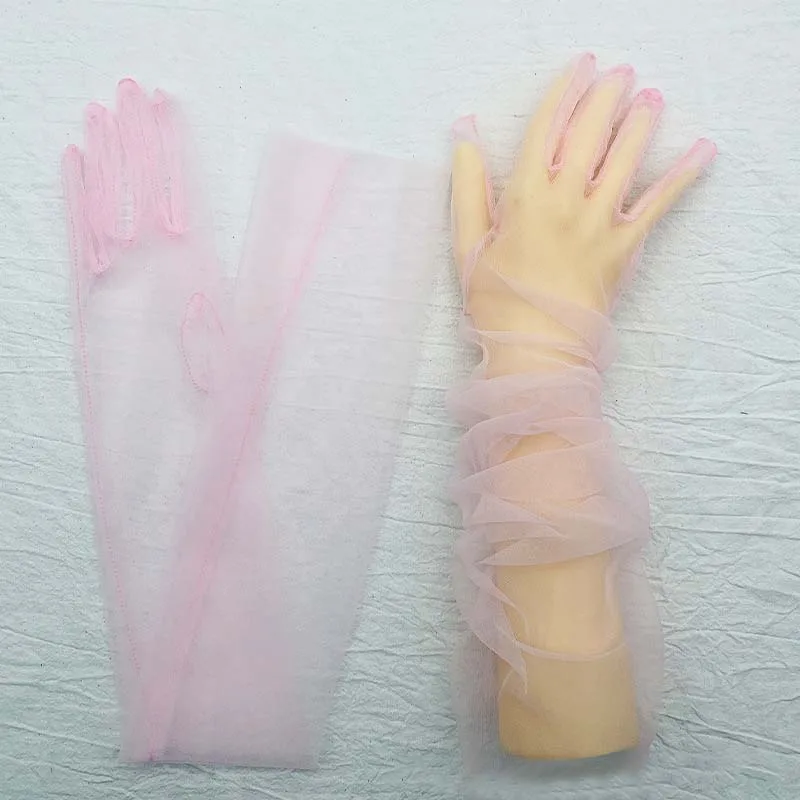 Рисунок 3 - 1 пара, длинные прозрачные тюлевые перчатки