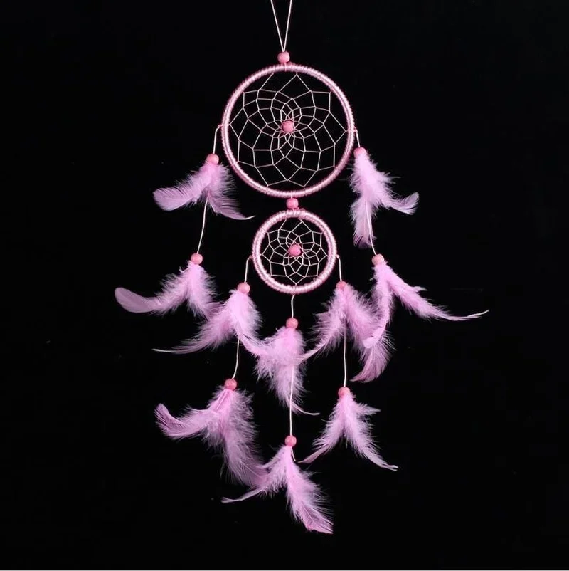 Wind chimes wind chime charm decoration Feather Pendant Decoration Ornament Car Pendant Feather Wind Chimes Decor DIY Handmade Dream Catcher Material Kit