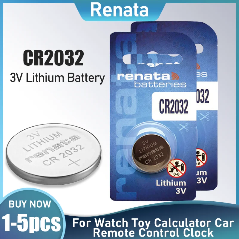 1-5 шт. литиевая батарейка RENATA CR2032 CR 2032 3 в |