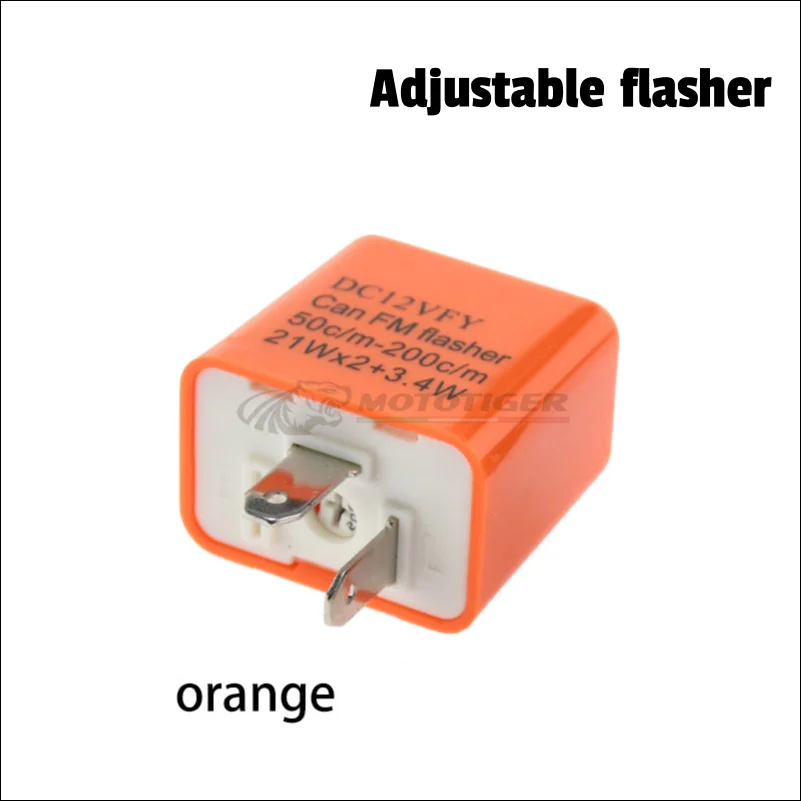 Motorcycle LED Lights Flasher Relay Adjustable Frequency 12V Flash Turn Signal Indicator