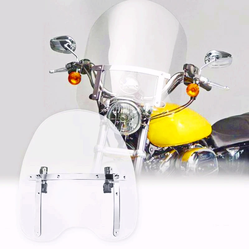 Motorcycle 7/8" Windscreen Windshield For Harley Dyna Street Bob Low