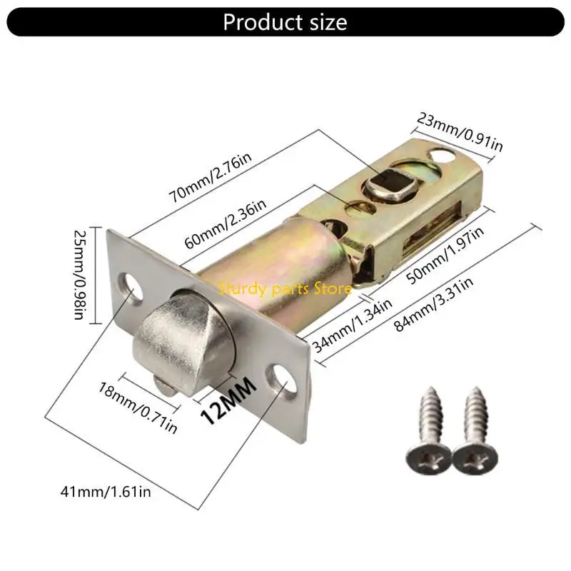97QC Adjustable Door Latches 60/70mm for Levers and Internal Door Handles with Turning Designs Lock Replacement Parts