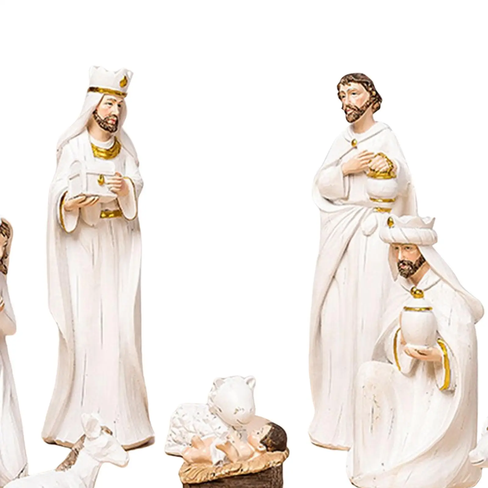 Traditional Nativity Figurine Set Jesus Christmas Ornaments Playset
